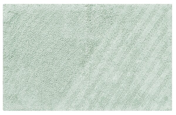 Tappeto bagno rettangolare Remix laguna in cotone verde 80 x 50 cm