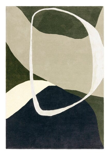 Tappeto in lana verde tessuto a mano 160x230 cm Matrix - Asiatic Carpets