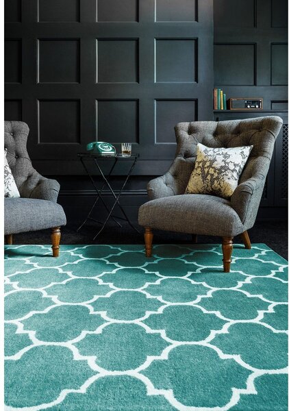 Tappeto in lana blu tessuto a mano 120x170 cm Albany - Asiatic Carpets
