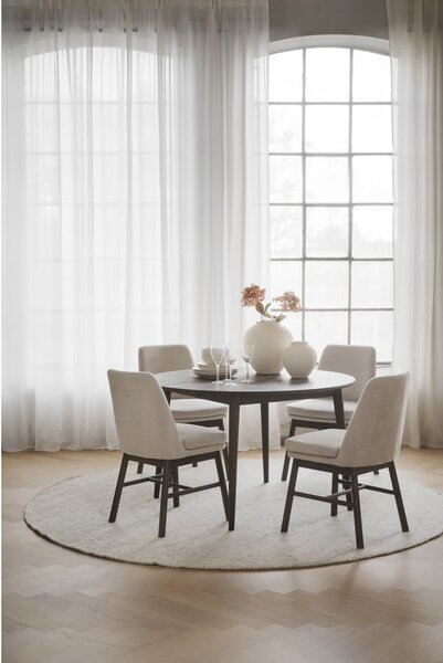 Tavolo da pranzo rotondo pieghevole in rovere marrone scuro ø 120 cm Tyler - Rowico
