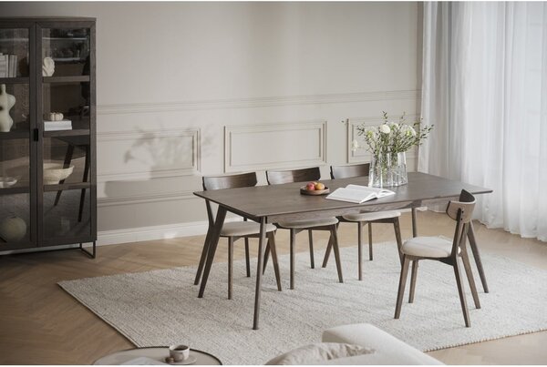 Tavolo da pranzo pieghevole in rovere marrone scuro 90x190 cm Yumi - Rowico