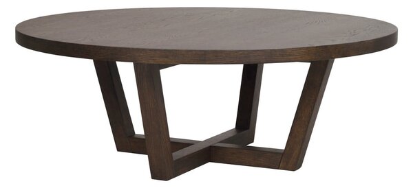 Tavolino rotondo in rovere marrone scuro ø 110 cm Boxford - Rowico
