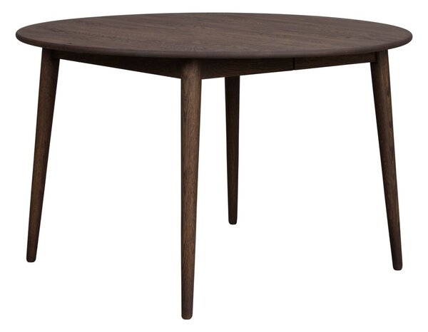 Tavolo da pranzo rotondo pieghevole in rovere marrone scuro ø 120 cm Tyler - Rowico