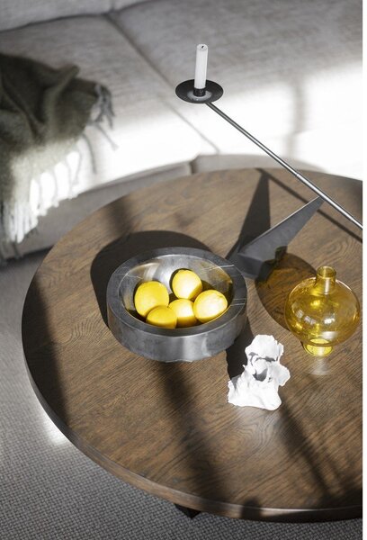 Tavolino rotondo in rovere marrone scuro ø 110 cm Boxford - Rowico
