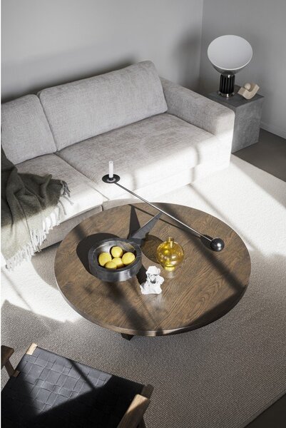 Tavolino rotondo in rovere marrone scuro ø 110 cm Boxford - Rowico
