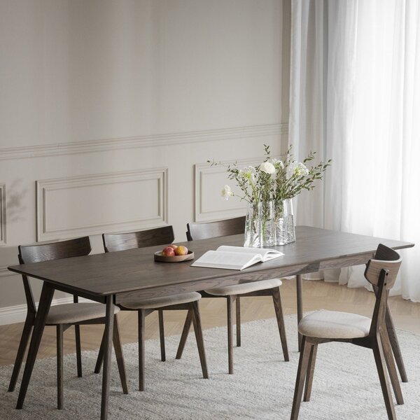 Tavolo da pranzo pieghevole in rovere marrone scuro 90x190 cm Yumi - Rowico