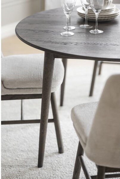 Tavolo da pranzo rotondo pieghevole in rovere marrone scuro ø 120 cm Tyler - Rowico