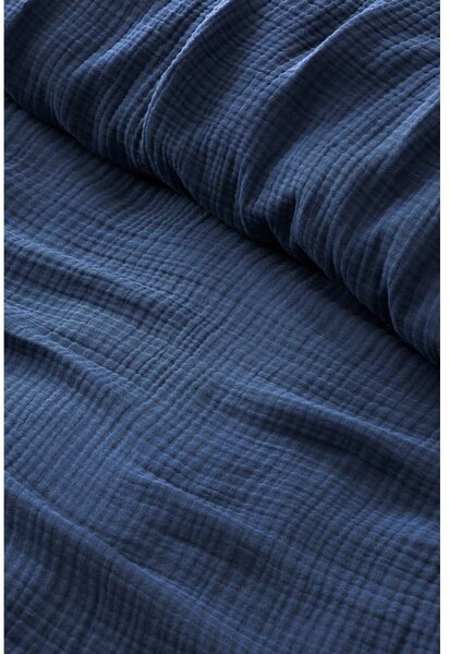 Copriletto in mussola blu scuro 220x250 cm Muslin - Mijolnir