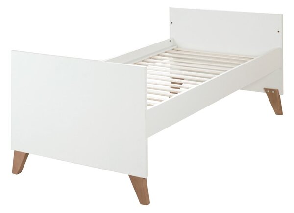 Lettino in colore bianco e naturale 70x140 cm Ole - Roba