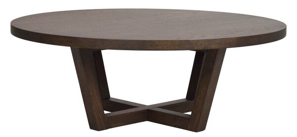 Tavolino rotondo in rovere marrone scuro ø 110 cm Boxford - Rowico