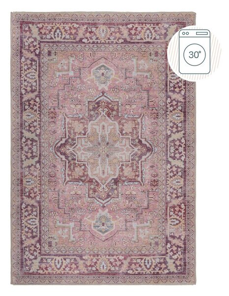 Tappeto lavabile rosso chiaro con fibre riciclate 120x170 cm Windsor - Flair Rugs