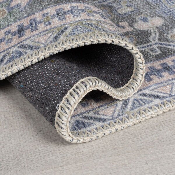 Tappeto verde lavabile con fibre riciclate 80x150 cm Windsor - Flair Rugs