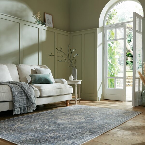 Tappeto verde lavabile con fibre riciclate 80x150 cm Windsor - Flair Rugs