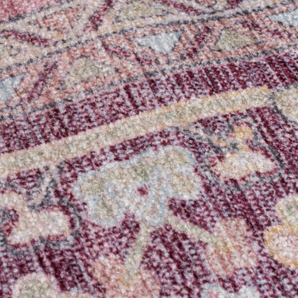 Tappeto lavabile rosso chiaro con fibre riciclate 120x170 cm Windsor - Flair Rugs