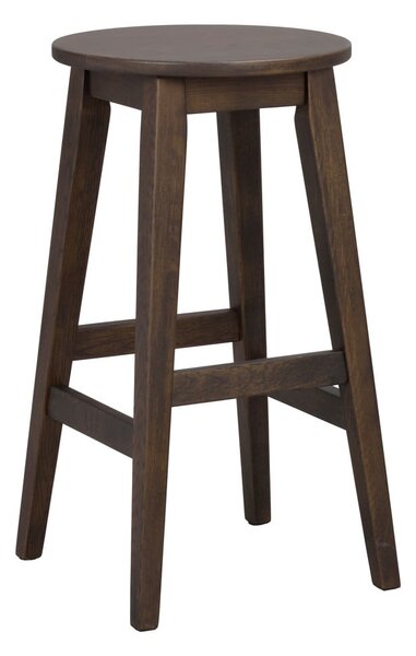 Set di sedie da bar marrone scuro in rovere massiccio 2 pz (altezza della seduta 65 cm) Austin – Rowico
