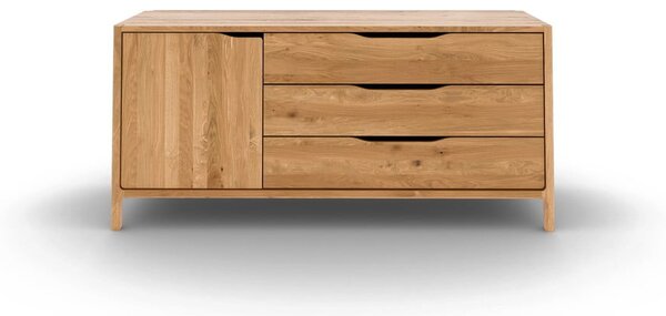 Cassettiera bassa in legno di quercia in colore naturale 140x64 cm Twig - The Beds