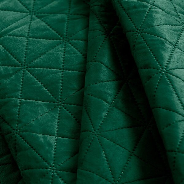 Copriletto trapuntato in velluto verde 170x210 cm Laila - AmeliaHome