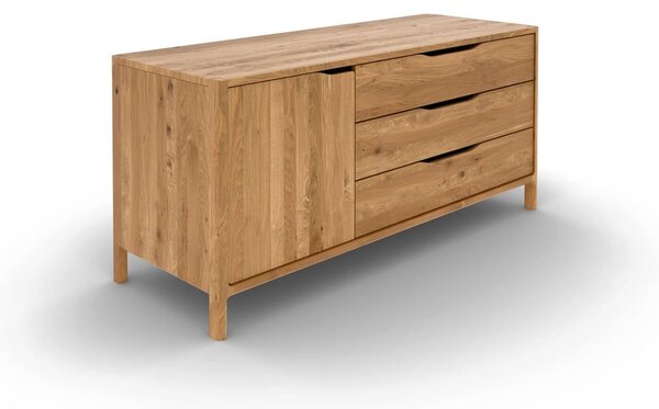 Cassettiera bassa in legno di quercia in colore naturale 140x64 cm Twig - The Beds
