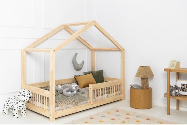 Letto per bambini in legno di pino di colore naturale 90x200 cm Mila RMW - Adeko