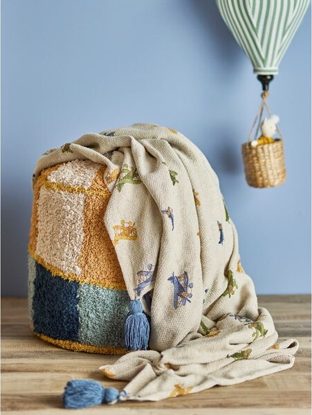 Coperta panna 130x160 cm Plane - Bloomingville Mini