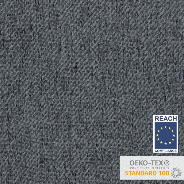Letto boxspring con contenitore in colore grigio-naturale 180x200 cm Faro - Maison de Rêve