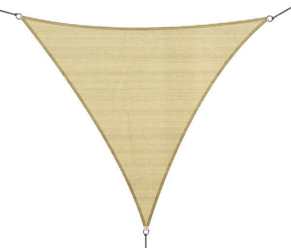 Outsunny Tenda da Sole per Esterni Triangolare Impermeabile Anti-Raggi UV in HDPE, Vela Parasole 3x3x3m, Tenda Parasole, Ottone | Aosom Italy
