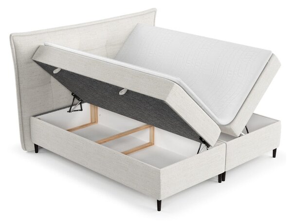 Letto boxspring crema con contenitore 180x200 cm Sinai - Maison de Rêve
