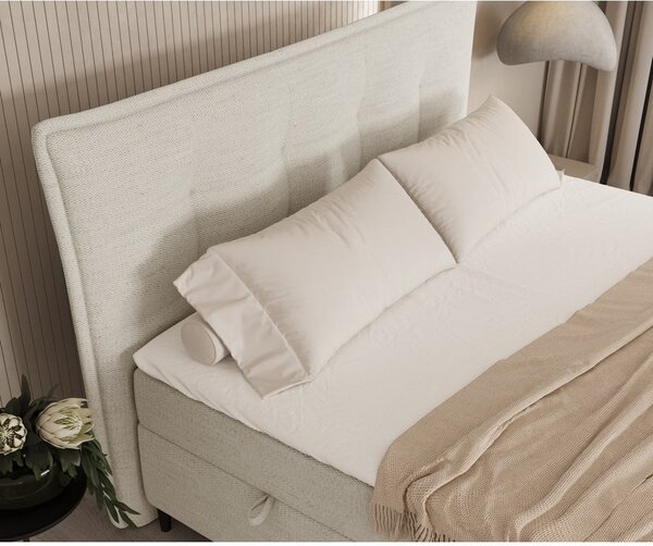 Letto boxspring crema con contenitore 180x200 cm Sinai - Maison de Rêve