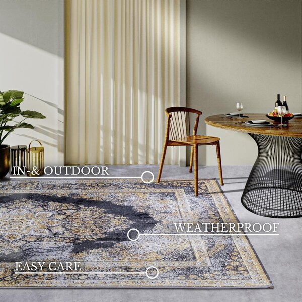 Tappeto per esterni antracite e oro 160x235 cm Martha - Villeroy&Boch