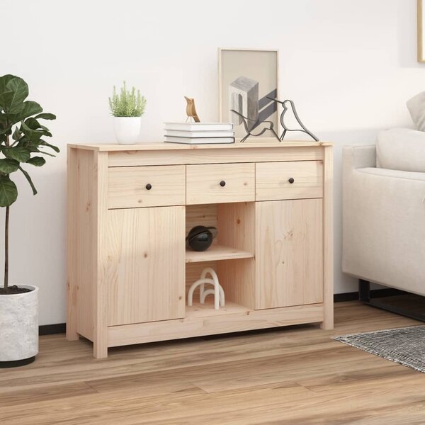 Credenza mobile portabottiglie o vinili in legno massello di mango ISIDRO -  Miliboo