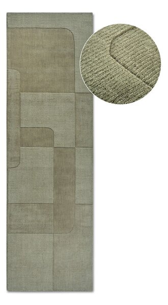 Passatoia verde in lana tessuta a mano 80x250 cm Charlotte - Villeroy&Boch