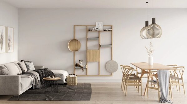 Struttura lettiera per gatti Alto House Oak Natural - MiaCara