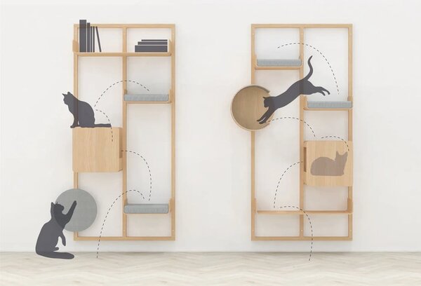 Struttura lettiera per gatti Alto House Oak Natural - MiaCara