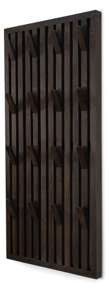 Pannello appendiabiti marrone scuro in rovere massiccio 46x100x8 cm Parco – Spinder Design
