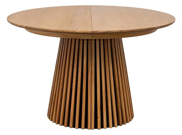 Tavolo da pranzo rotondo allungabile con piano effetto rovere ø 120 cm Osaka - House Nordic