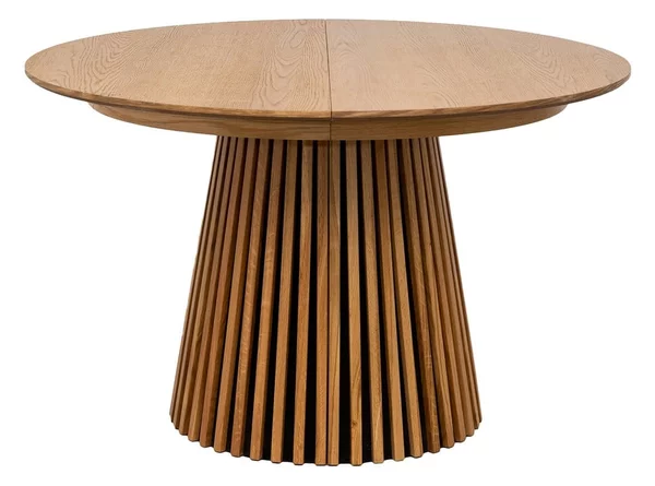 Tavolo da pranzo rotondo allungabile con piano effetto rovere ø 120 cm Osaka - House Nordic