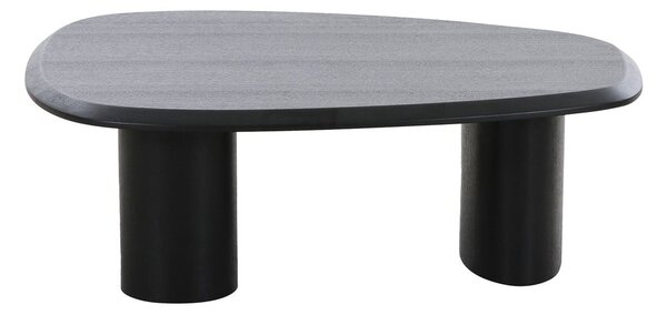 Tavolino nero con piano effetto frassino 78x96 cm Tirano - House Nordic