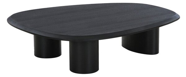 Tavolino nero con piano effetto frassino 78x96 cm Tirano - House Nordic