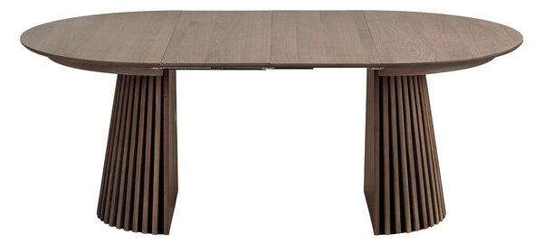 Tavolo da pranzo rotondo allungabile con piano effetto rovere ø 120 cm Osaka - House Nordic