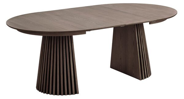 Tavolo da pranzo rotondo allungabile con piano effetto rovere ø 120 cm Osaka - House Nordic