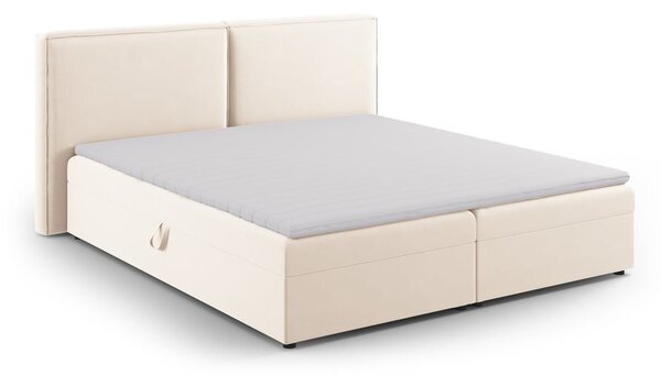 Letto boxspring crema con contenitore 160x200 cm Arendal - Cosmopolitan Design