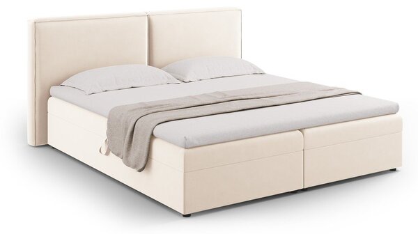 Letto boxspring crema con contenitore 160x200 cm Arendal - Cosmopolitan Design