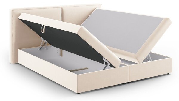 Letto boxspring crema con contenitore 160x200 cm Arendal - Cosmopolitan Design