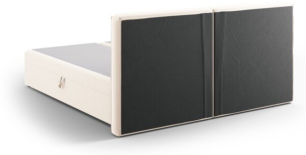 Letto boxspring crema con contenitore 160x200 cm Arendal - Cosmopolitan Design