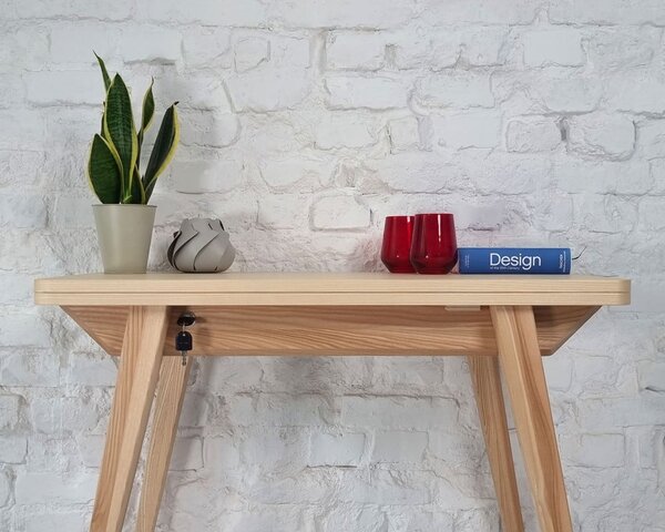 Tavolo da pranzo con piano effetto frassino allungabile 65x90 cm Envelope – Ragaba