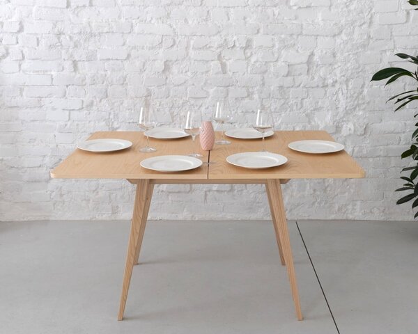Tavolo da pranzo con piano effetto frassino allungabile 65x90 cm Envelope – Ragaba
