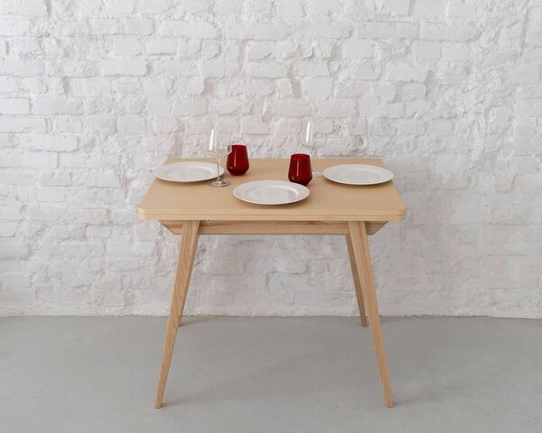 Tavolo da pranzo con piano effetto frassino allungabile 65x90 cm Envelope – Ragaba