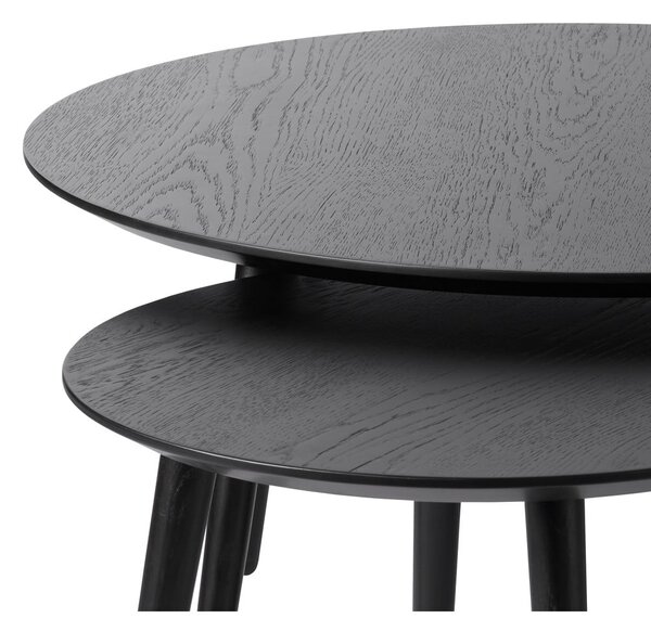Tavolini rotondi neri in set di 2 pezzi ø 88 cm Adda - Unique Furniture