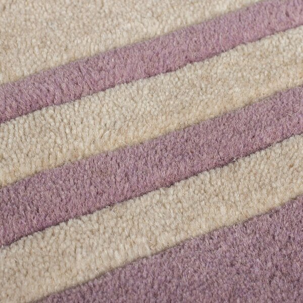 Tappeto in lana tessuto a mano di colore viola-naturale 160x230 cm Lois Scallop - Flair Rugs