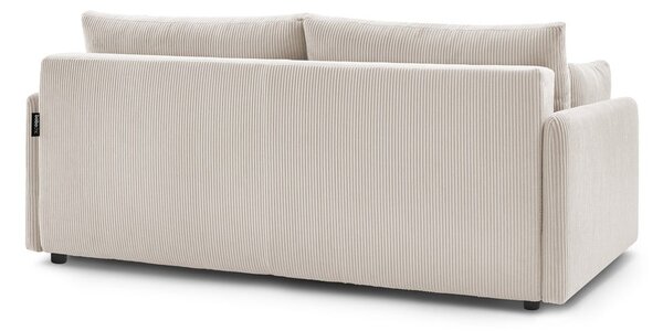 Divano beige allungabile con rivestimento in velluto a coste 211 cm Marcel – Bobochic Paris